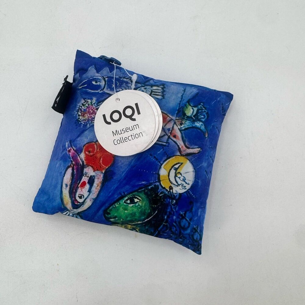 LOQI Tote Marc Chagall The Blue Circus Fun Artistic Large Shopping Bag